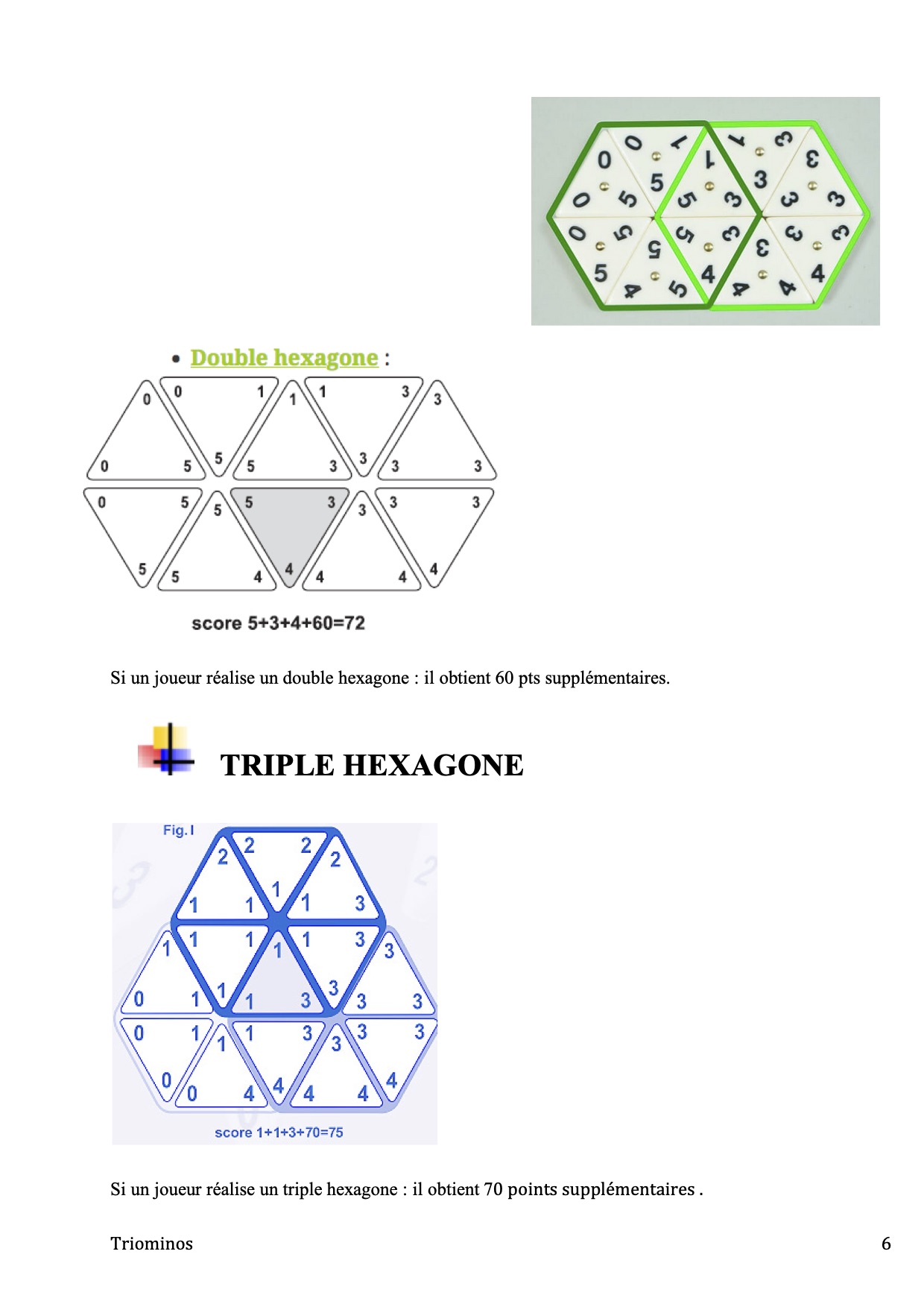 Triominos : Double Hexagone  Jeux, Règles du jeu, Forme de triangle